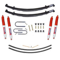 Suspension Lift Kit w/Shock Nitro Shocks 4 Inch Lift Incl. Front Leaf Springs Front U Bolt Kit Front Bushing Kit Rear Add-A-Leafs Skyjacker