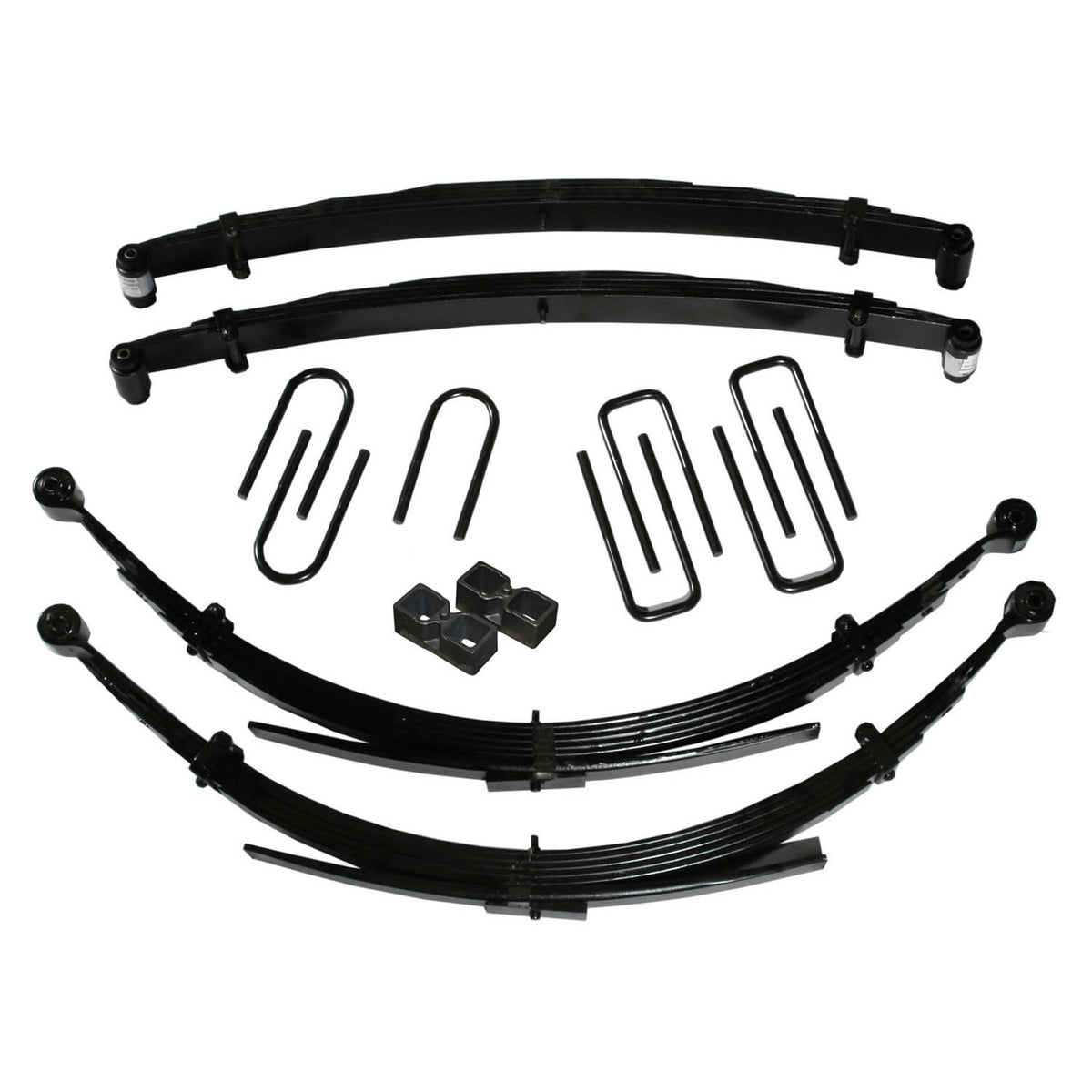 Lift Kit 4 Inch Front/2.5 Inch Rear Lift 92-93 Dodge W250/W350 Includes Front/Rear Leaf Springs Front/Rear U Bolt Kits Front/Rear Bushing Kit Rear Block Skyjacker