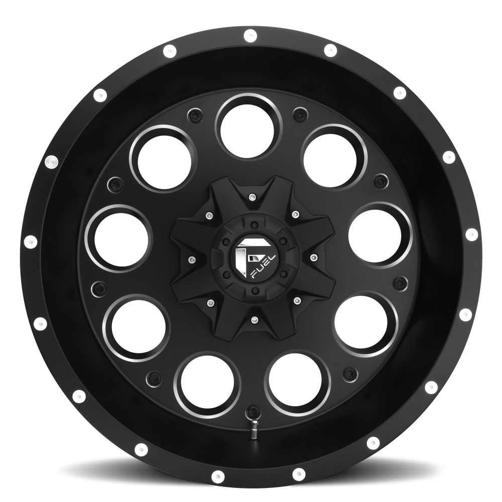 Aluminum Wheels 15X8 Revolver D525 Matte Black/Milled Fuel Off Road Wheels