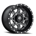 Aluminum Wheels 14X7 Maverick UTV D538 Matte Black Milled Fuel Off Road Wheels