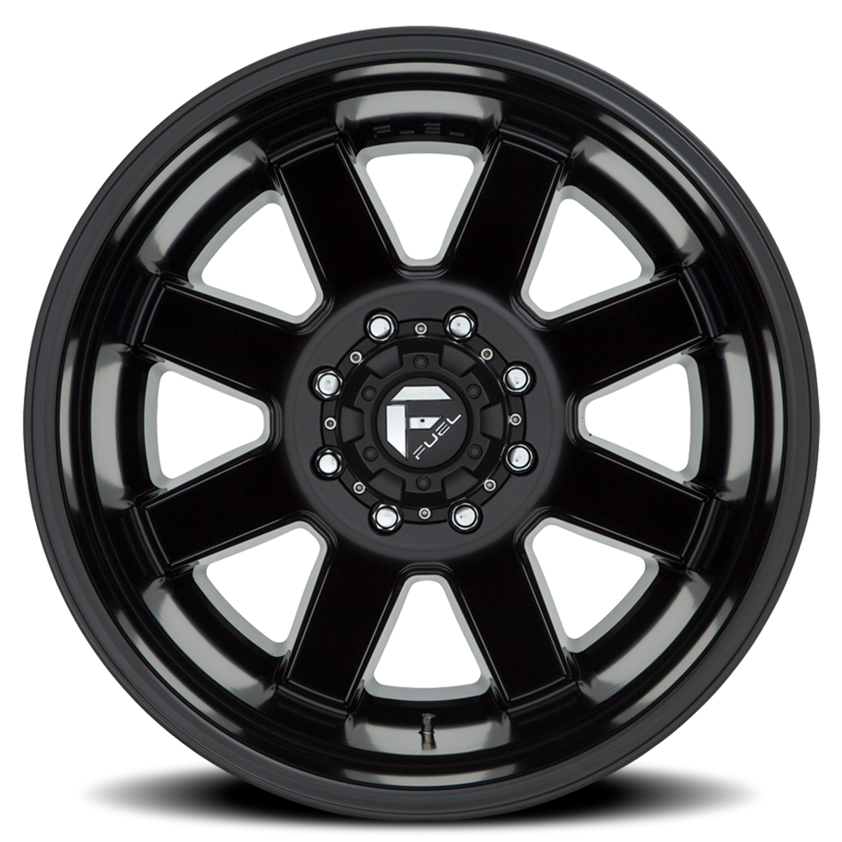 Dually Wheels 17X6.5 Maverick Dually D538 Black Milled Fuel Off Road Wheels