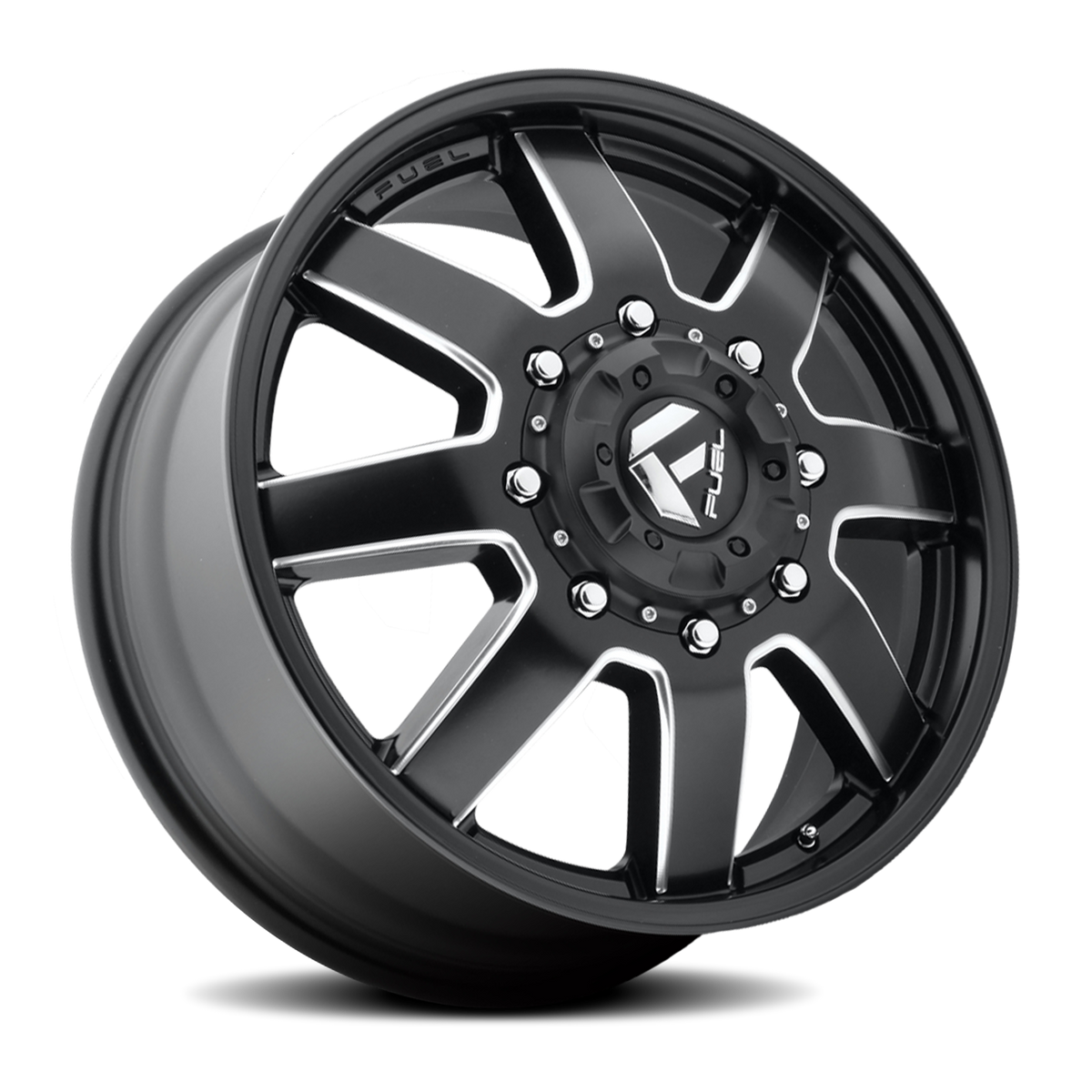 Dually Wheels 17X6.5 Maverick Dually D538 Black Milled Fuel Off Road Wheels