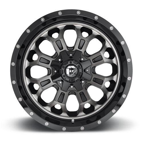 Aluminum Wheels 17X9 Crush D561 Gloss Black Double Dark Tint Machined Face Fuel Off Road Wheels