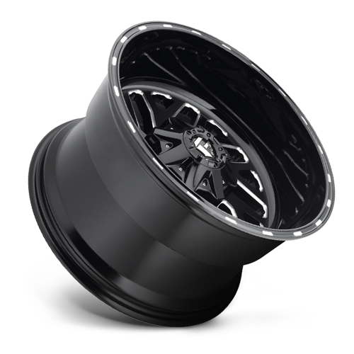 Aluminum Wheels 22X12 Triton D581 Gloss Black/Milled Fuel Off Road Wheels