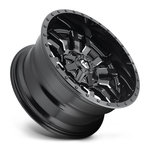 Aluminum Wheels 22X10 Sledge D595 Gloss Black Milled Fuel Off Road Wheels