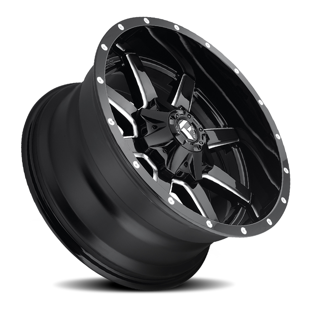 Aluminum Wheels 18X9 Maverick D610 Gloss Black/Milled Fuel Off Road Wheels