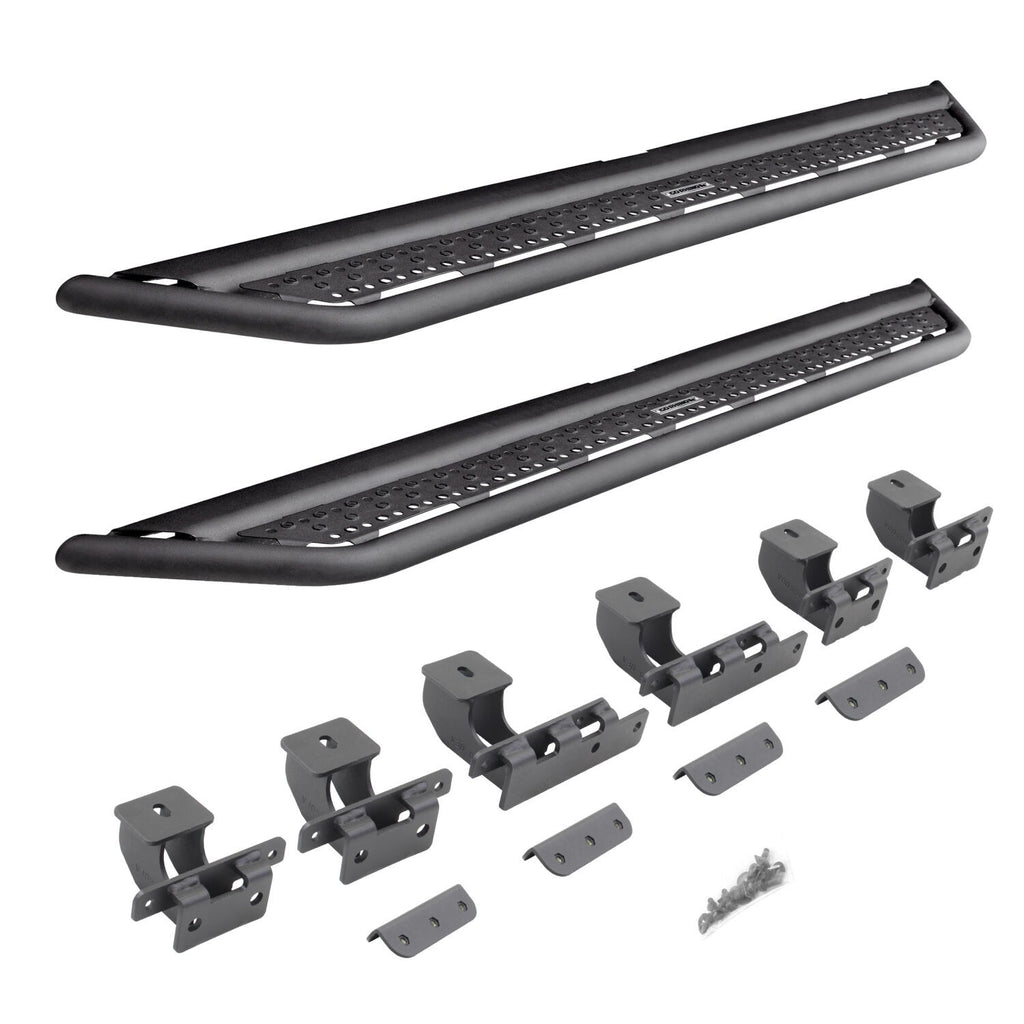 Dominator Xtreme D6 SideSteps With Mounting Bracket Kit Textured Black 2022-2026 Ford Maverick Go Rhino