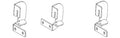 Dominator Xtreme D1,,D2, D6, DSS, DT Side Steps Mounting Brackets Only Textured Black 2007-2018 Silverado/Sierra 1500/2500 HD Extended Cab Go Rhino