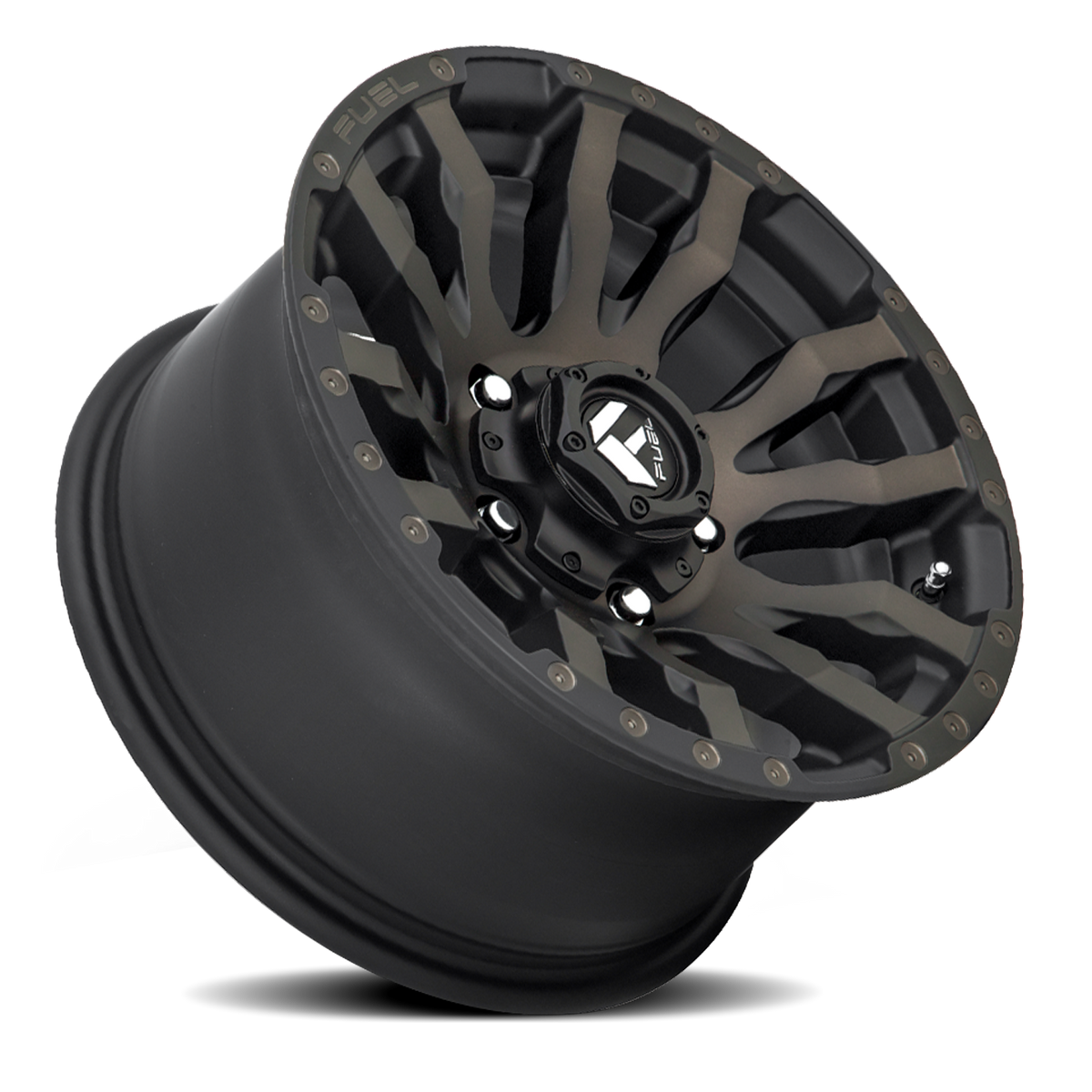 Aluminum Wheels 20X9 Blitz D674 Matte Black Double Dark Tint Fuel Off Road Wheels