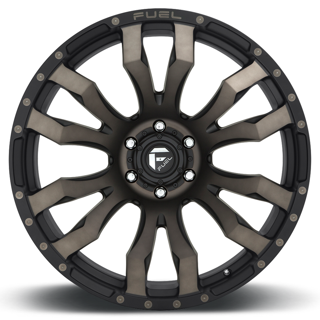 Aluminum Wheels 20X9 Blitz D674 Matte Black Double Dark Tint Fuel Off Road Wheels
