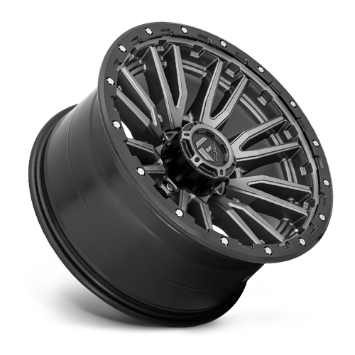 Aluminum Wheels 20X9 Rebel D680 Matte Gunmetal Gray Black Bead Ring Fuel Off Road Wheels