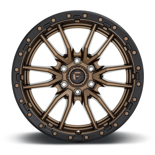 Aluminum Wheels 20X9 Rebel D681 Matte Bronze Black Bead Ring Fuel Off Road Wheels