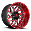 Aluminum Wheels 24X12 Triton D691 Candy Red Milled Fuel Off Road Wheels