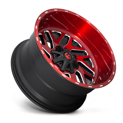 Aluminum Wheels 24X12 Triton D691 Candy Red Milled Fuel Off Road Wheels