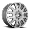 Dually Wheels 20X8.25 Blitz Dually D693 Brushed Gunmetal Gray Tinted Clear Fuel Off Road Wheels