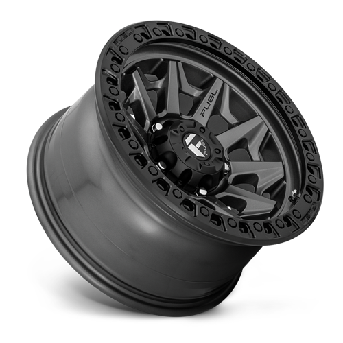 Aluminum Wheels 15X8 Covert D716 Matte Gunmetal Gray Black Bead Ring Fuel Off Road Wheels