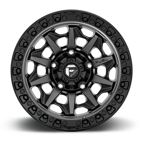 Aluminum Wheels 15X8 Covert D716 Matte Gunmetal Gray Black Bead Ring Fuel Off Road Wheels