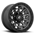 Aluminum Wheels 20X10 Covert D716 Matte Gunmetal Gray Black Bead Ring Fuel Off Road Wheels