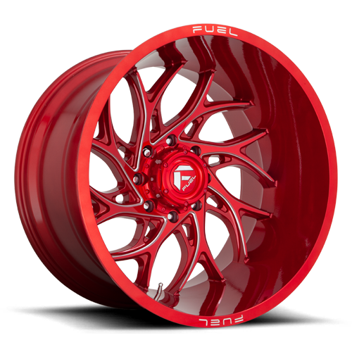 Aluminum Wheels 20X10 Runner D742 Candy Red Milled Fuel Off Road Wheels