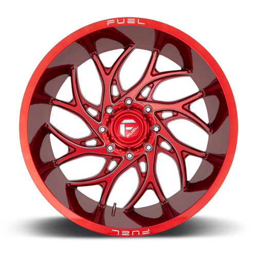 Aluminum Wheels 20X10 Runner D742 Candy Red Milled Fuel Off Road Wheels
