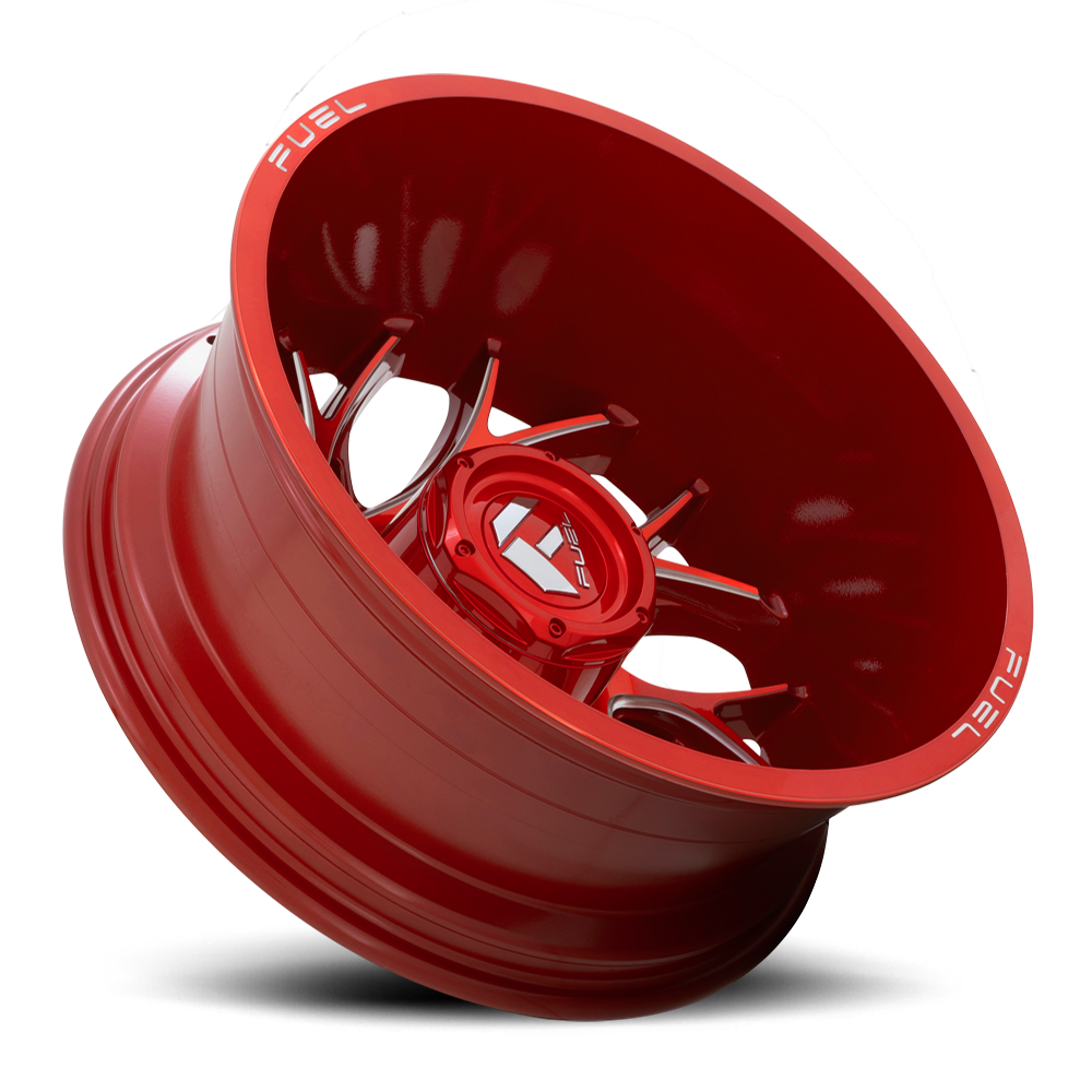 Dually Wheels 20X8.25 Runner Dually D742 Candy Red Milled Fuel Off Road Wheels