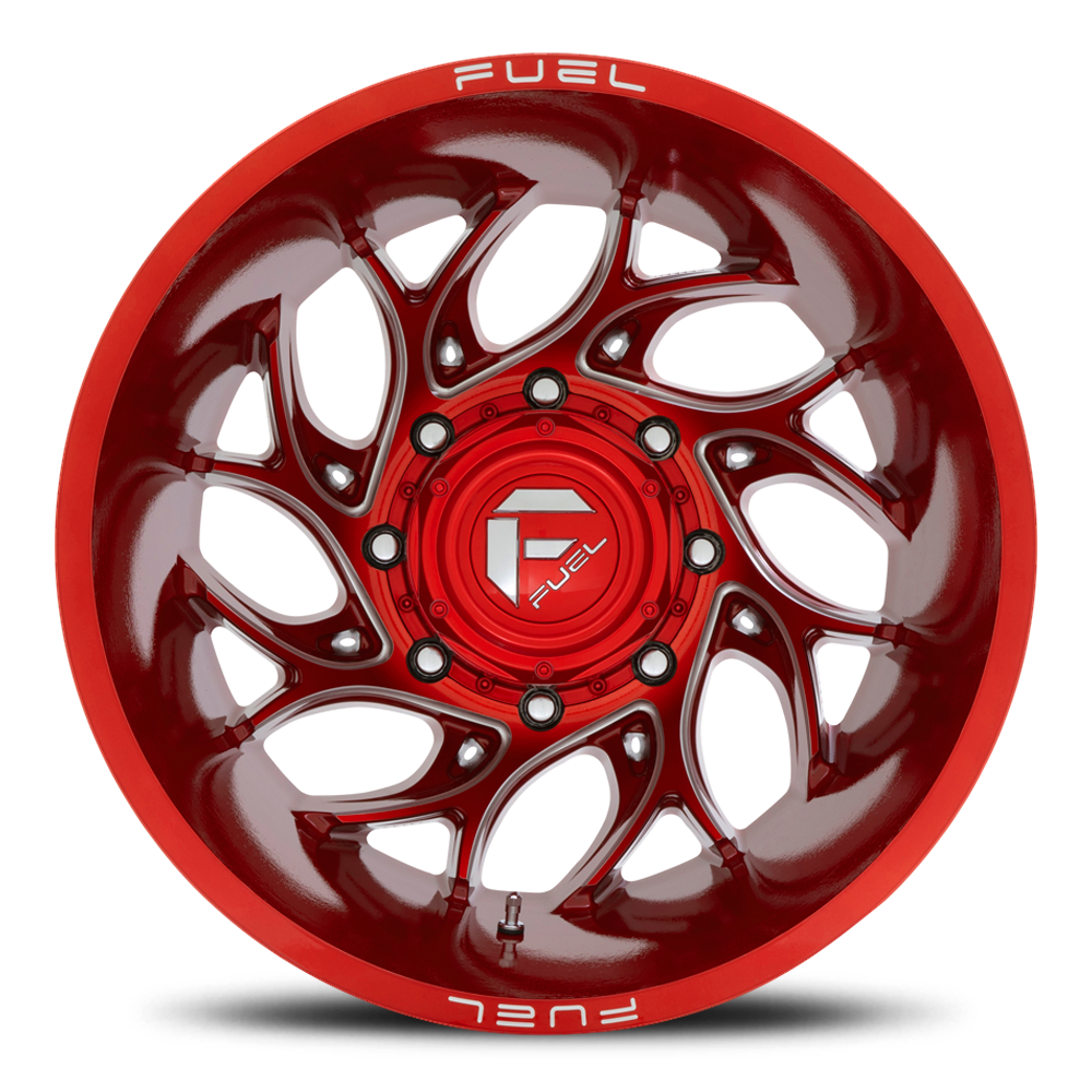 Dually Wheels 20X8.25 Runner Dually D742 Candy Red Milled Fuel Off Road Wheels