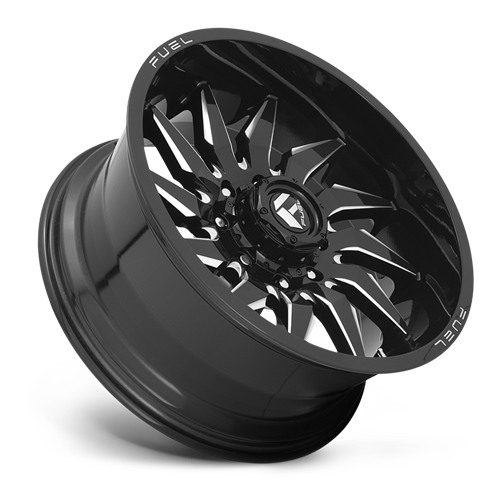 Aluminum Wheels 22X12 Saber D744 Gloss Black Milled Fuel Off Road Wheels