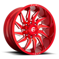 Aluminum Wheels 22X12 Saber D745 Candy Red Milled Fuel Off Road Wheels
