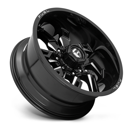 Aluminum Wheels 22X10 Lockdown D747 Gloss Black Milled Fuel Off Road Wheels