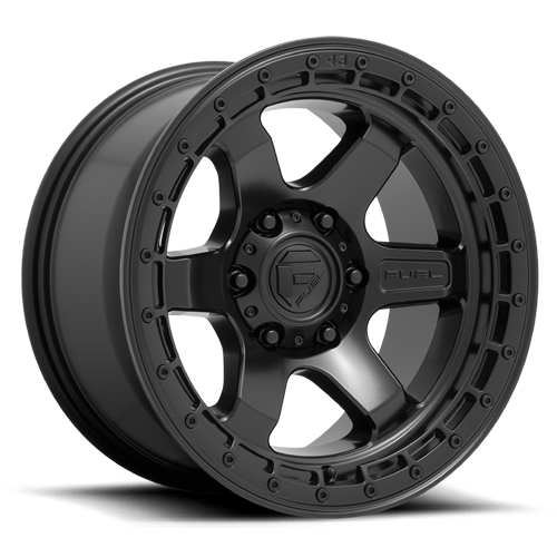 Aluminum Wheels 17X9 Block D750 Matte Black/Black Ring Fuel Off Road Wheels