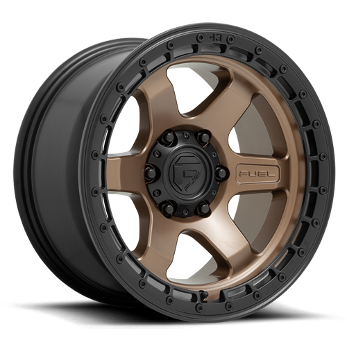 Aluminum Wheels 18X9 Block D751 Matte Bronze/Black Ring Fuel Off Road Wheels
