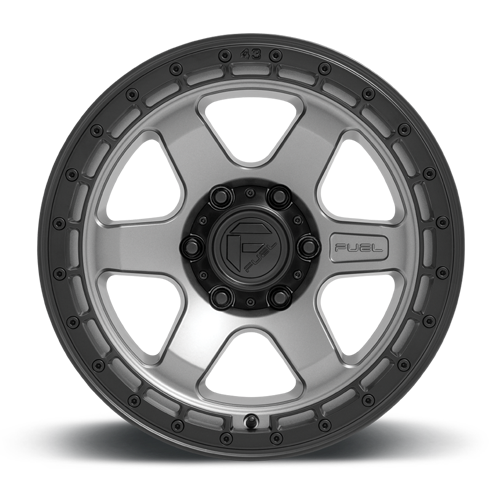 Aluminum Wheels 17X9 Block D752 Gunmetal Gray/Black Ring Fuel Off Road Wheels