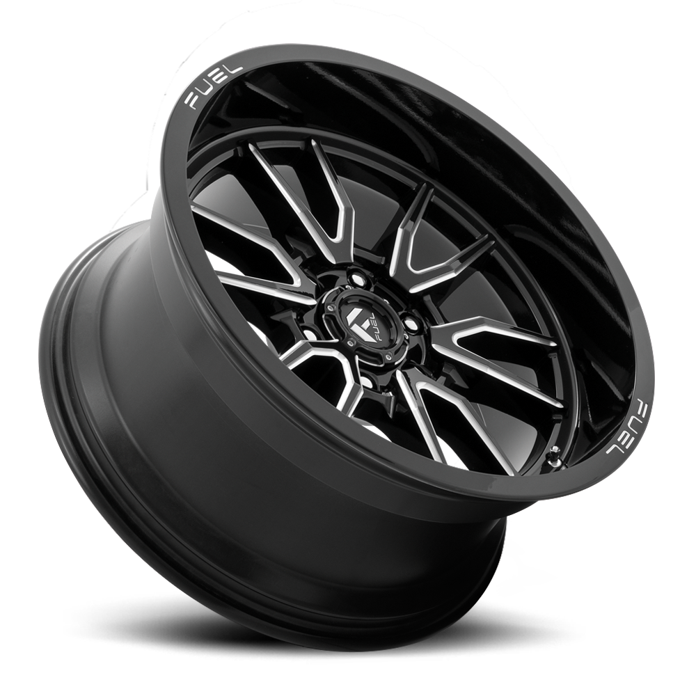 Aluminum Wheels 20X10 Clash 6 D761 Gloss Black Milled Fuel Off Road Wheels