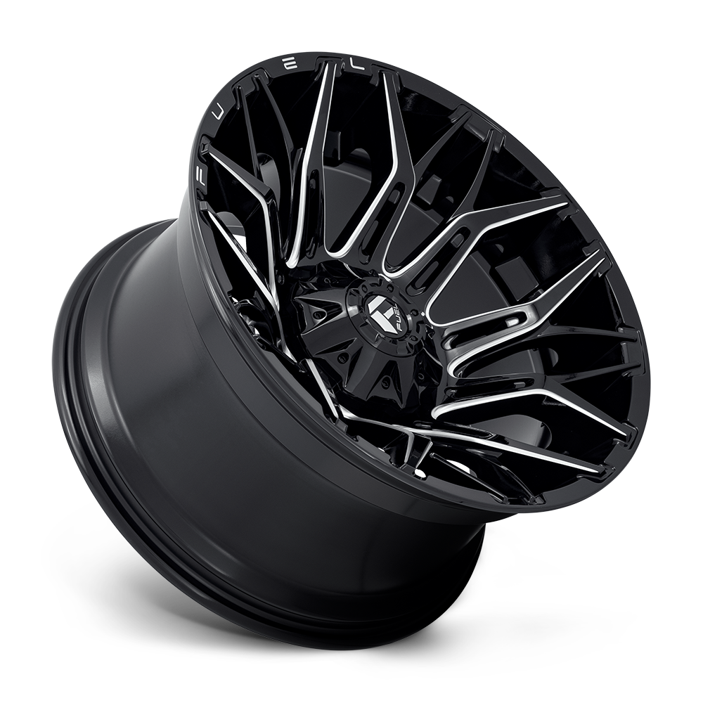 Aluminum Wheels 22X12 Twitch D769 Gloss Black/Milled Fuel Off Road Wheels
