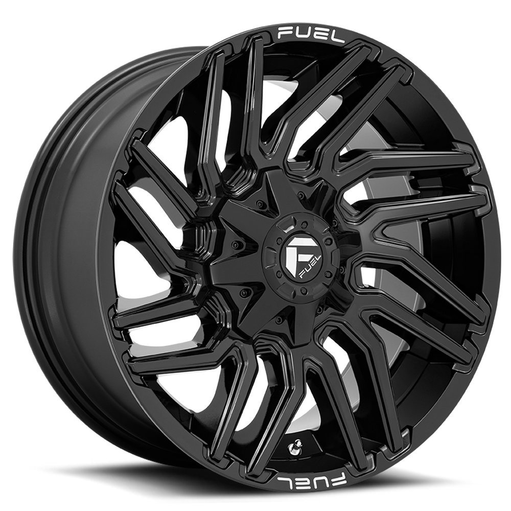 Aluminum Wheels 20X9 Typhoon D776 Gloss Black Fuel Off Road Wheels