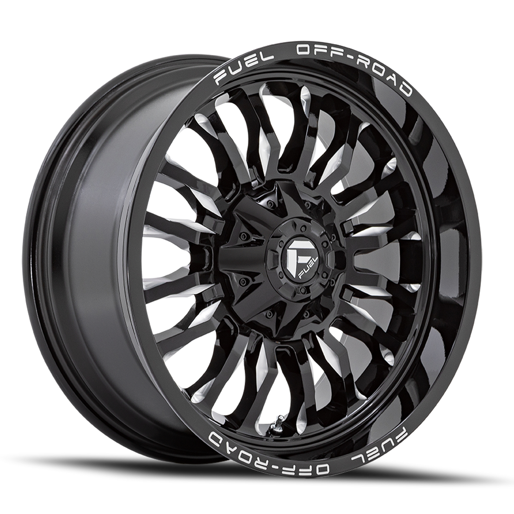 Aluminum Wheels 20X10 Arc D795 Gloss Black Milled Fuel Off Road Wheels