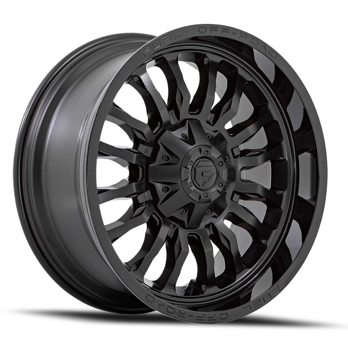 Aluminum Wheels 22X12 Arc D796 Matte Black W/ Gloss Black Lip Fuel Off Road Wheels