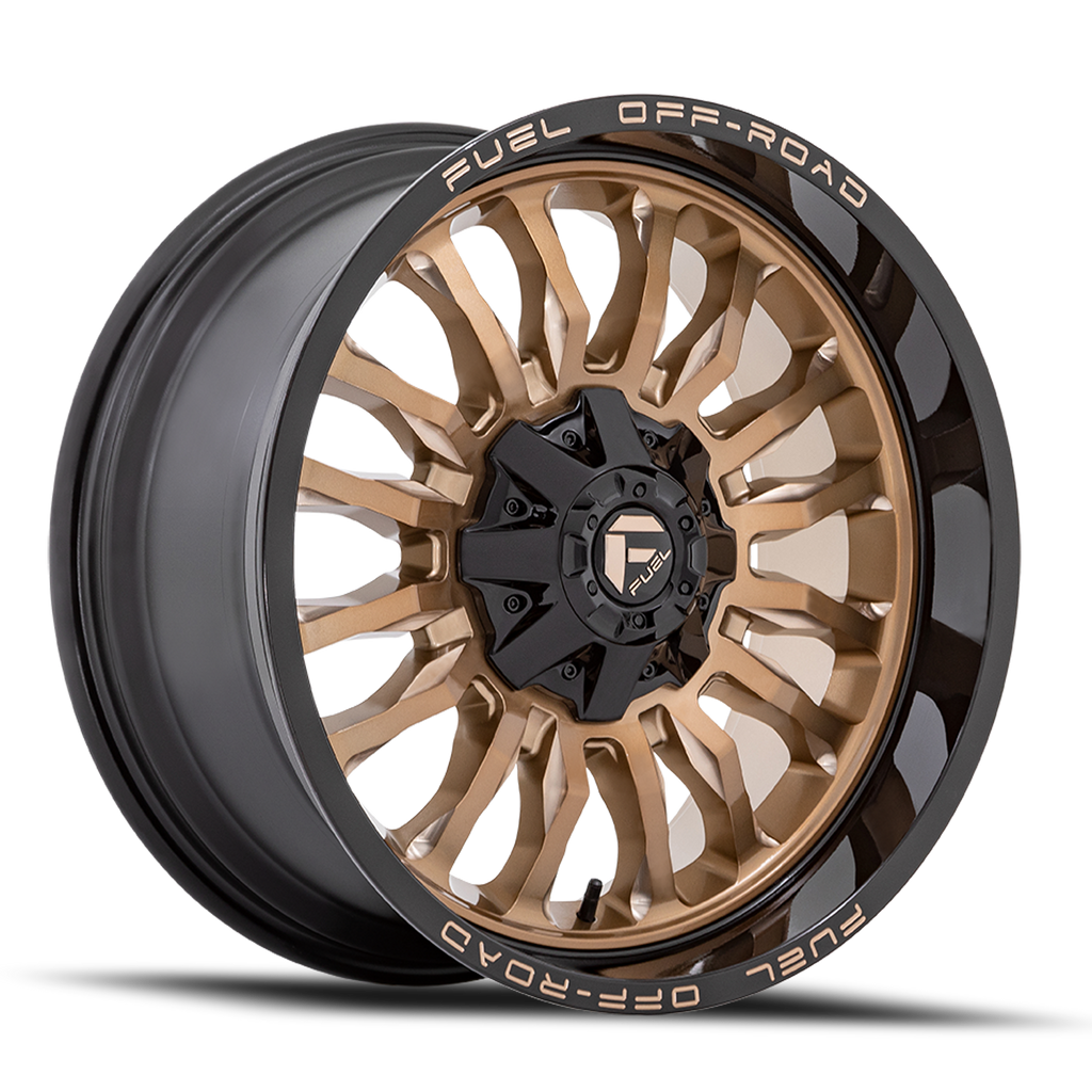 Aluminum Wheels 22X10 Arc D797 Platinum Bronze/Black Lip Fuel Off Road Wheels