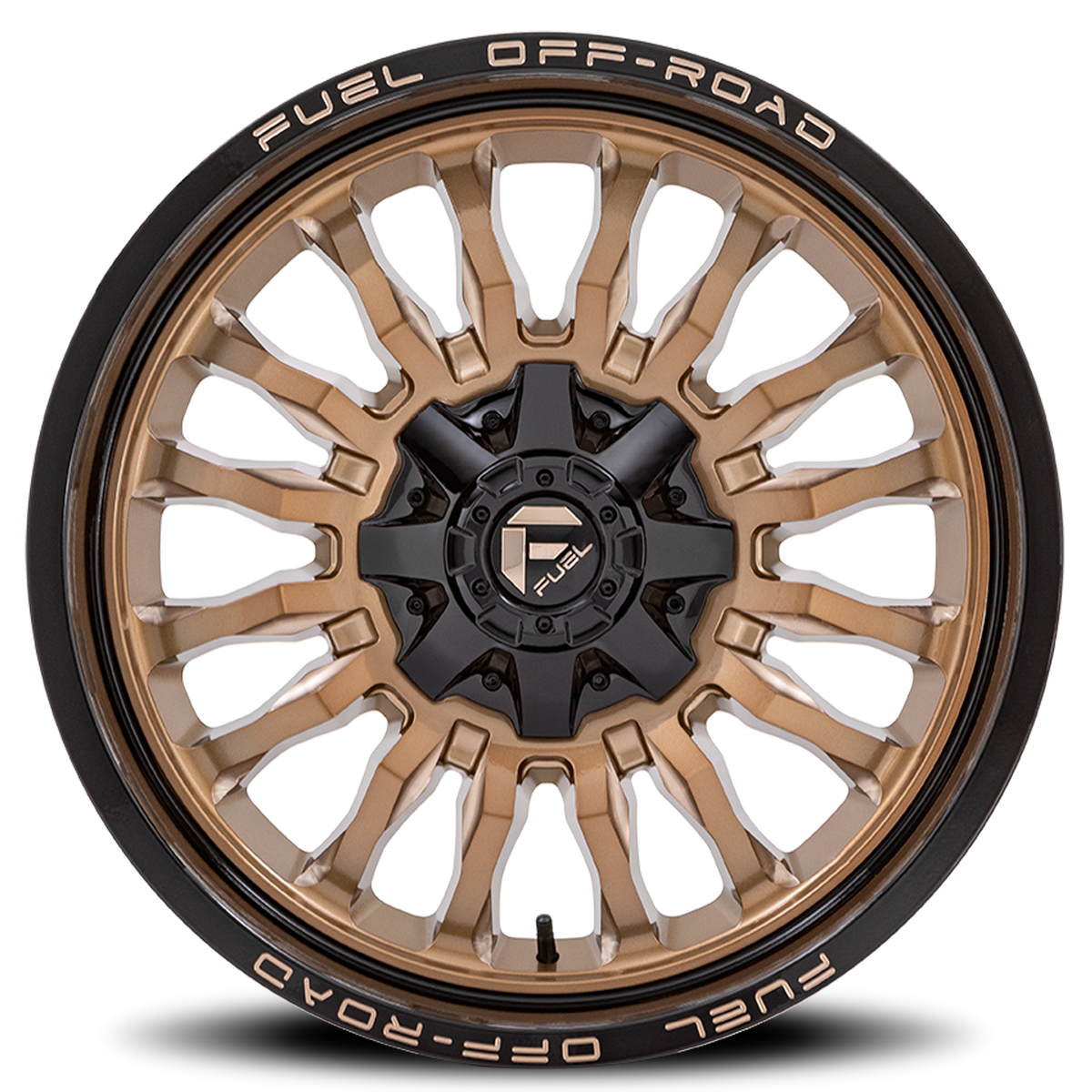 Aluminum Wheels 22X10 Arc D797 Platinum Bronze/Black Lip Fuel Off Road Wheels