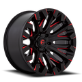 Aluminum Wheels 20X10 Quake D829 Gloss Black Milled Red Fuel Off Road Wheels