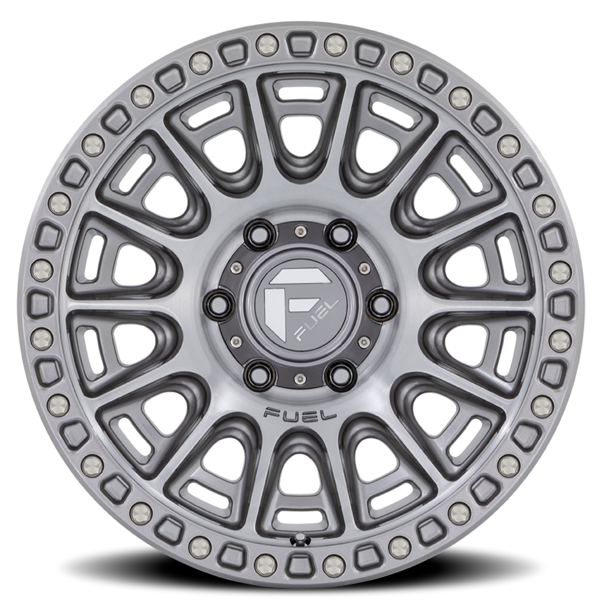 Aluminum Wheels 17X8.5 Cycle D833 Platinum Gray Fuel Off Road Wheels