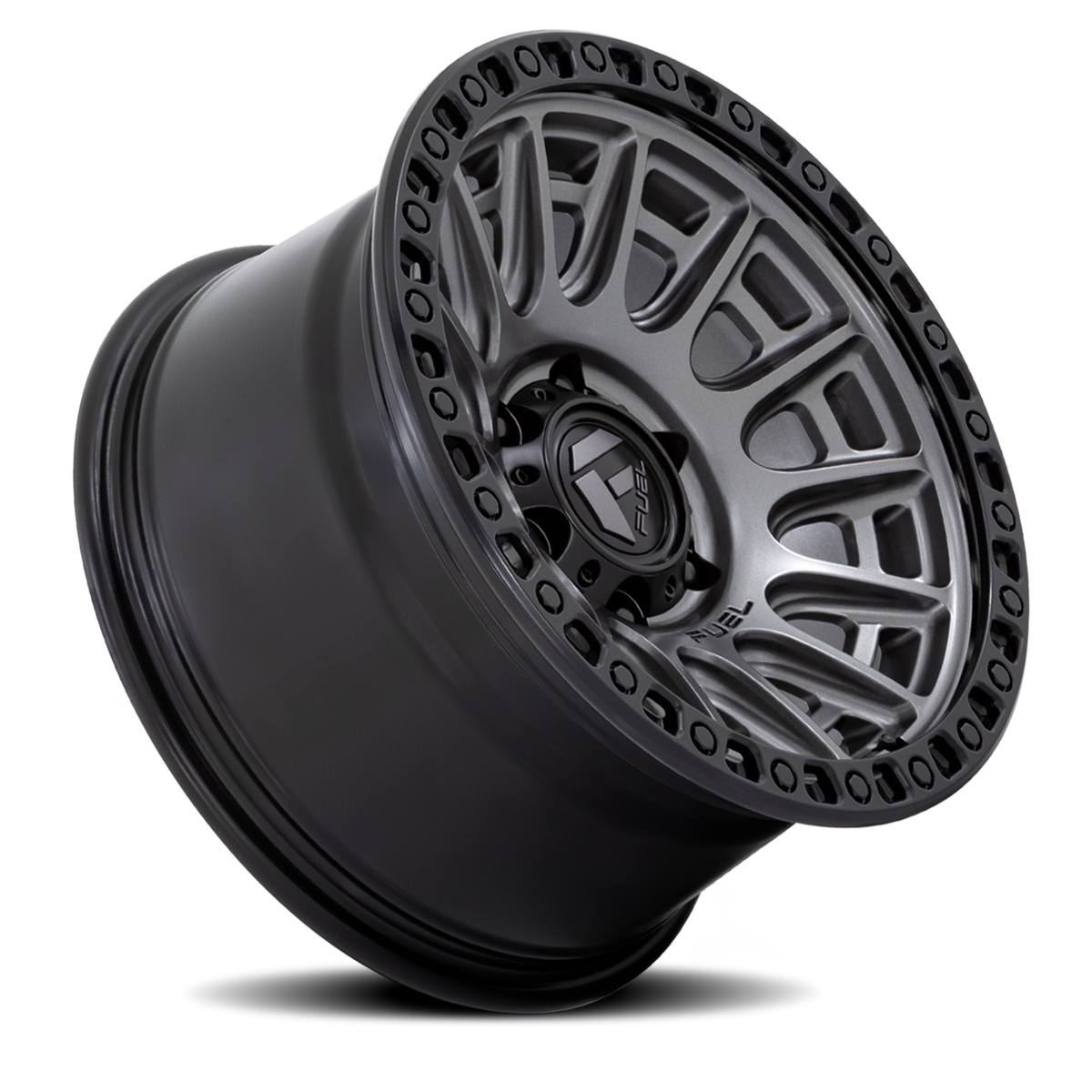 Aluminum Wheels 20X9 Cycle D835 Gunmetal Gray/Black Ring Fuel Off Road Wheels