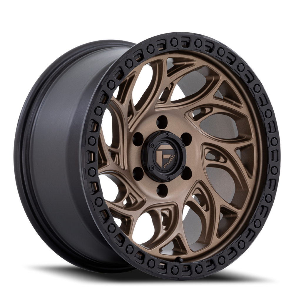 Aluminum Wheels 15X8 Runner OR D841 Bronze/Black Ring Fuel Off Road Wheels
