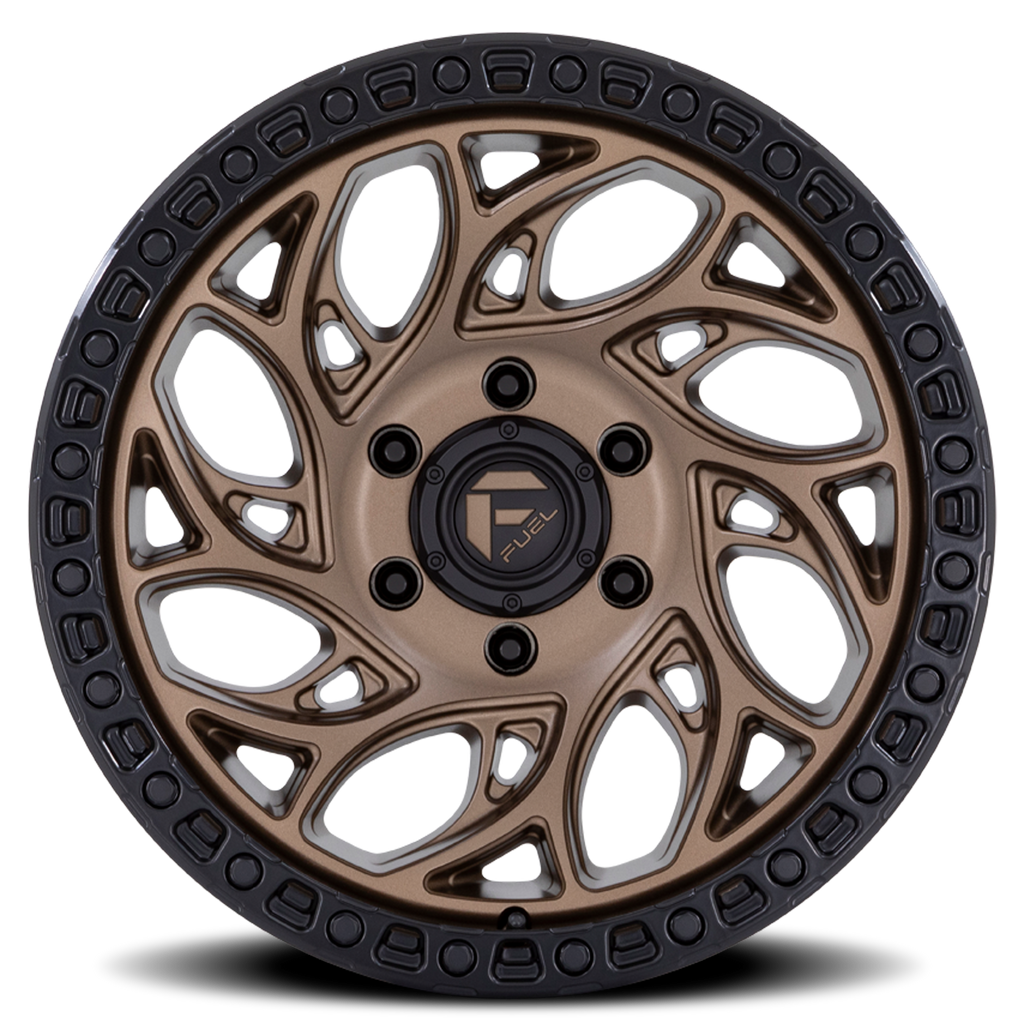 Aluminum Wheels 15X8 Runner OR D841 Bronze/Black Ring Fuel Off Road Wheels