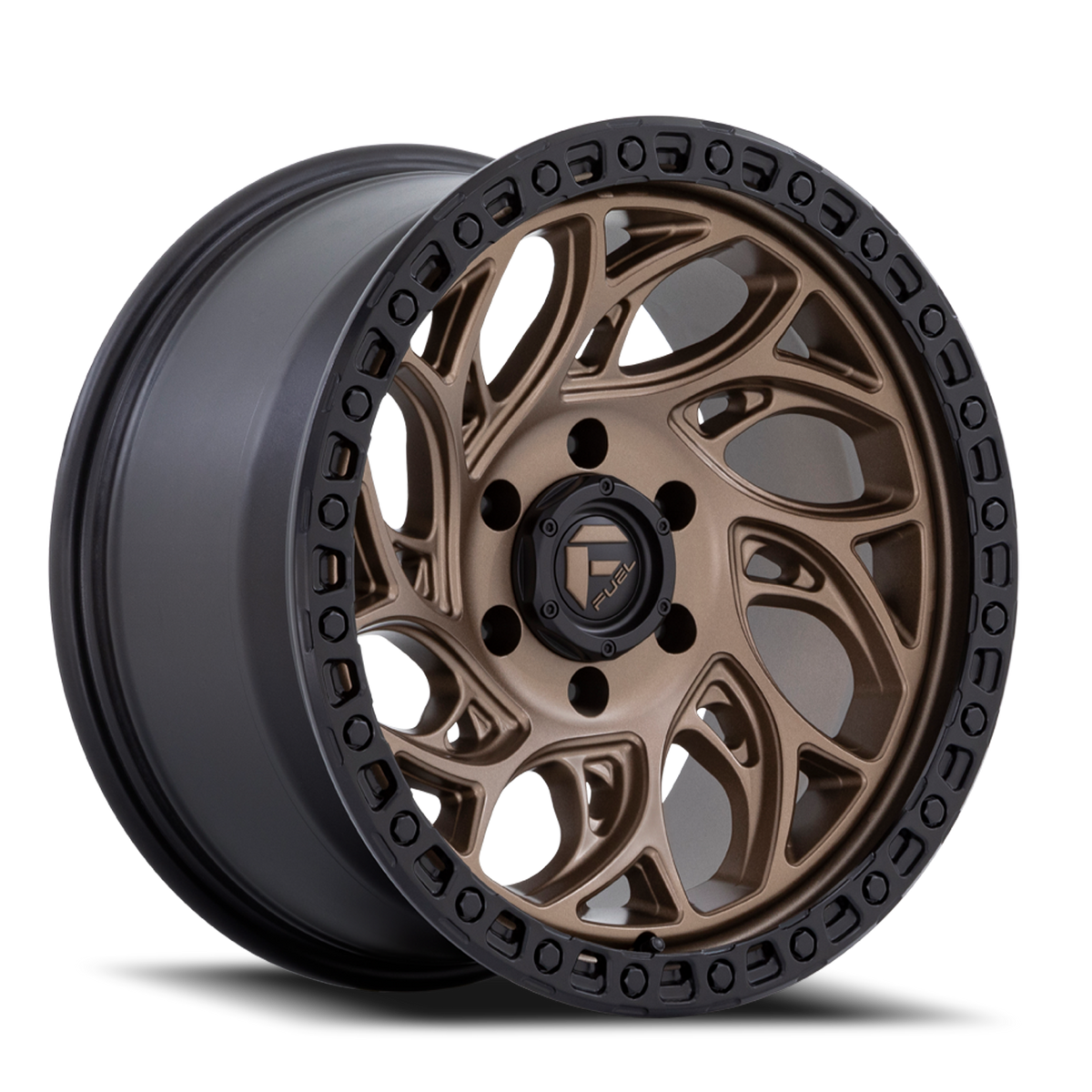 Aluminum Wheels 20X9 Runner OR D841 Bronze/Black Ring Fuel Off Road Wheels