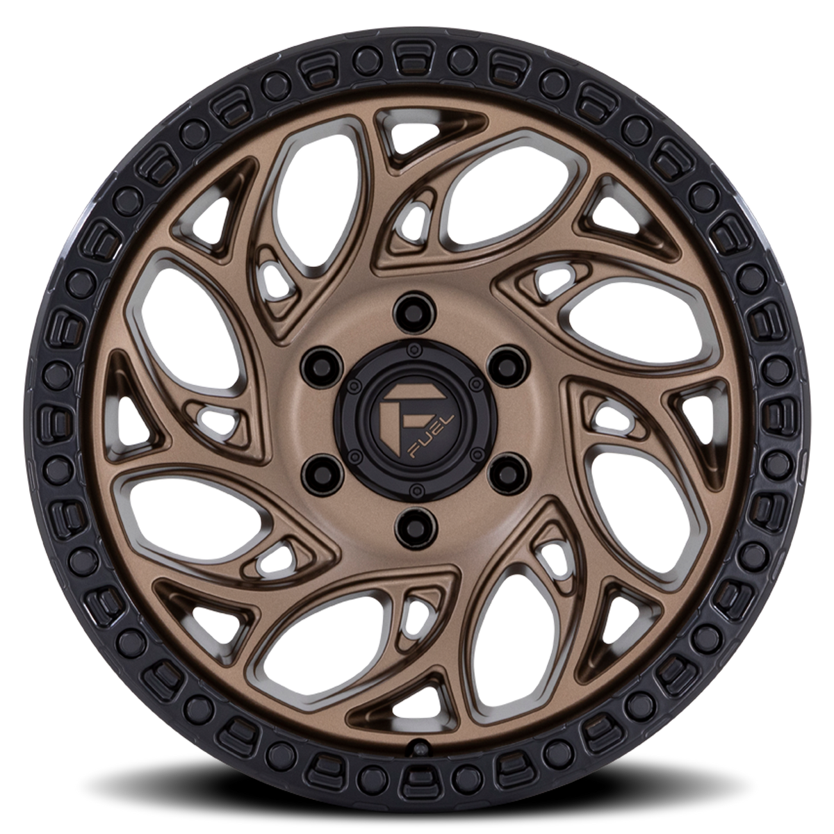 Aluminum Wheels 20X9 Runner OR D841 Bronze/Black Ring Fuel Off Road Wheels