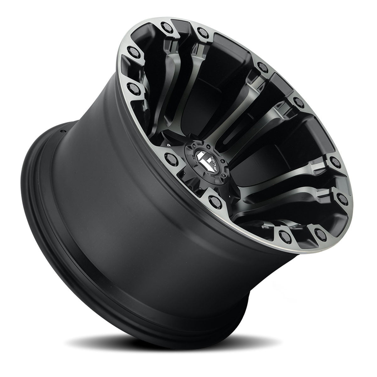 Aluminum Wheels 17X9 Vapor D851 Matte Black Gray Tint Fuel Off Road Wheels