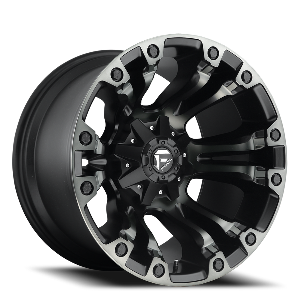 Aluminum Wheels 20X9 Vapor D851 Matte Black Gray Tint Fuel Off Road Wheels