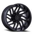 Aluminum Wheels 22X12 Hurricane D864 Blackout Fuel Off Road Wheels