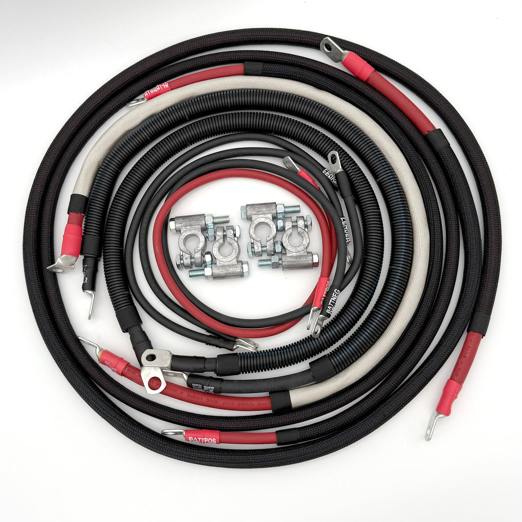 Dodge Cummins Battery Cable Kit 1/0 Gauge For 2006-2009 Dodge RAM 2500/3500 5.9-6.7 Liter Cummins Diesel 3rd Gen Battery Cable Big7Kits
